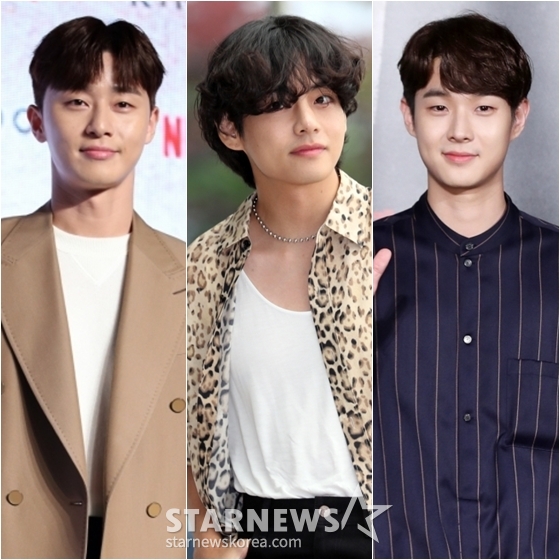 박서준(왼쪽부터), 방탄소년단 뷔, 최우식 /사진=스타뉴스 