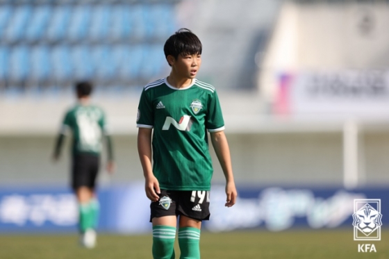 전북현대 U-15팀(금산중) 김예건. /사진=대한축구협회