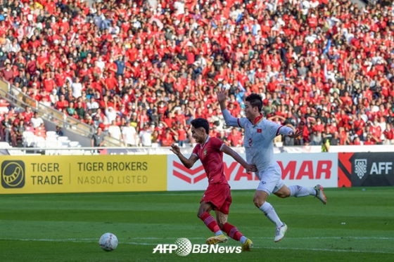 지난 6일 인도네시아 자카르타에서 열렸던 인도네시아와 베트남의 AFF컵 4강 1차전 경기 모습. /AFPBBNews=뉴스1