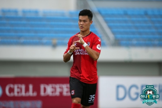지난 2020년 당시 만 19살이던 상주상무(현 김천상무) 소속 오현규. /사진=한국프로축구연맹