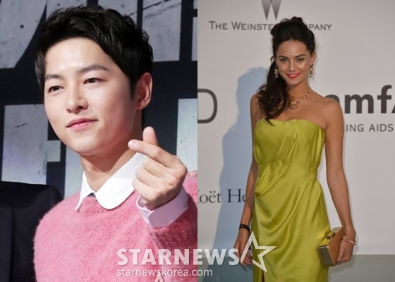 배우 송중기(/사진=스타뉴스)와 아내 케이티 루이스 사운더스(/AFPBBNews=뉴스1=스타뉴스)