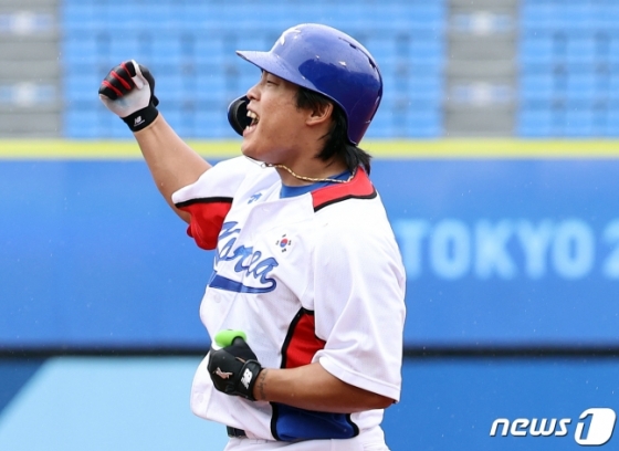 2020 도쿄 올림픽에서 활약했던 강백호의 모습. /사진=뉴스1