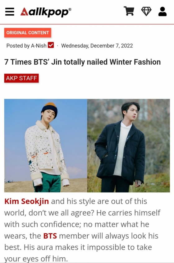 7 Times BTS' Jin totally nailed Winter Fashion