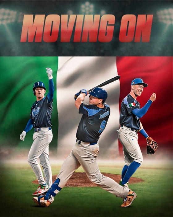월드베이스볼클래식 공식 SNS는 12일(한국시간) 이탈리아 야구 국가대표팀의 8강 진출 소식을 알렸다. /사진=WBC 공식 SNS 갈무리
