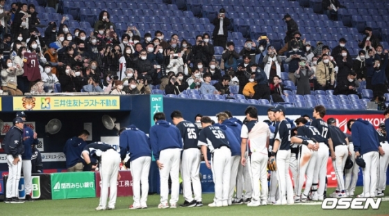 한국 야구 대표팀 선수들. 