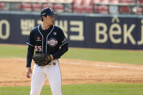 두산 불펜 투수 이승진. /사진=두산 베어스