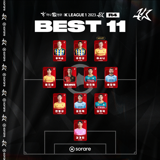 K리그1 4라운드 베스트11. /사진=한국프로축구연맹 제공