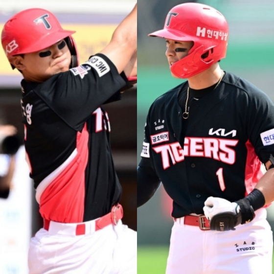KIA 김도영(왼쪽)과 박찬호./사진=OSEN