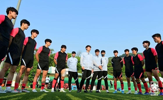 김은중 감독이 이끄는 20세 이하 축구대표팀. /사진=대한축구협회 제공
