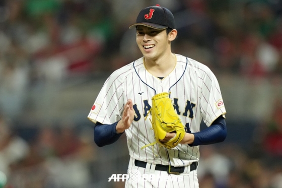 지난 3월 일본 WBC 대표팀에서 활약했던 사사키 로키의 모습. /AFPBBNews=뉴스1