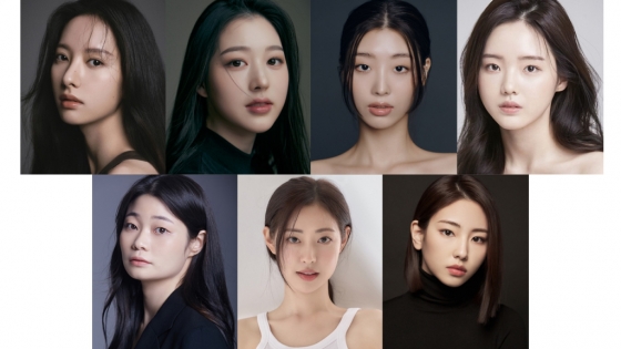 윗줄 왼쪽부터 김지연, 장다아, 류다인, 강나언, 아랫줄 왼쪽부터 정하담, 신슬기, 하율리 / 사진=각 소속사 