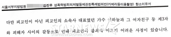 성폭력범죄처벌등에관한특례법 위반(카메라 등을 이용한 촬영·반포) 혐의를 받는 래퍼 뱃사공 측 항소 이유서 /사진=스타뉴스