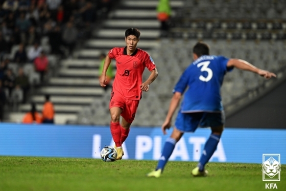 한국 U-20 축구대표팀 공격수 이영준. /사진=KFA