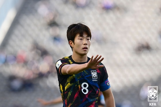 경기에 집중하는 이승원. /사진=대한축구협회 제공