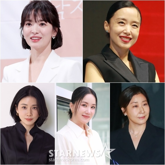 송혜교(왼쪽위부터 시계방향), 전도연, 라미란, 엄정화, 이보영 /사진=스타뉴스