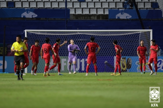 한국 U-17 대표팀의 경기 모습. /사진=대한축구협회