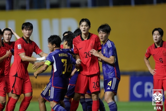 한국 U-17 대표팀의 경기 모습./사진=대한축구협회