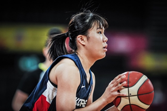 한국 여자 농구대표팀 가드 박지현. /사진=FIBA 홈페이지 갈무리