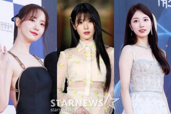 윤아(왼쪽부터)와 아이유, 수지 / 사진=스타뉴스