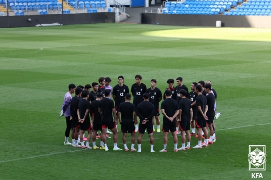 대표팀 미팅 장면. /사진=대한축구협회 제공