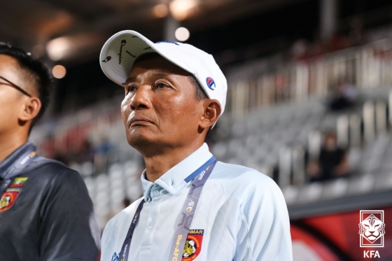 아웅 나잉 미얀마 대표팀 감독. /사진=대한축구협회 제공