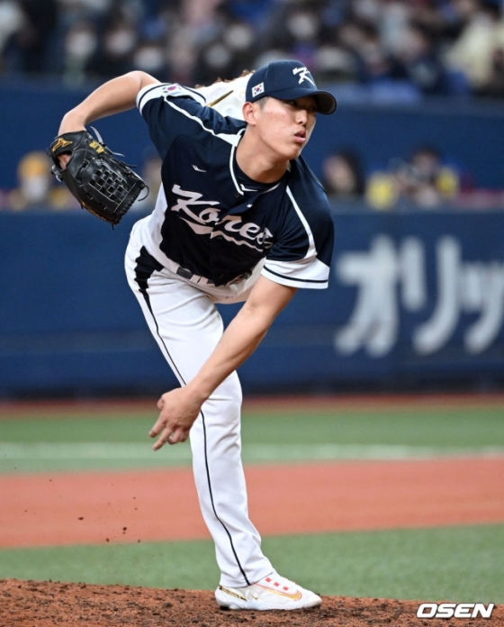 2023 WBC 대표팀 당시 이의리의 모습. 