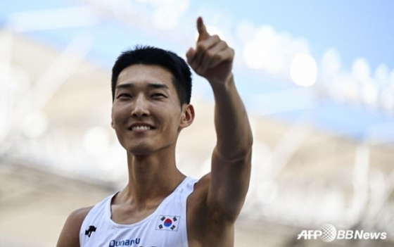 높이뛰기 우상혁. /AFPBBNews=뉴스1