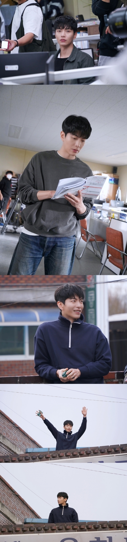 배우 이민기 소속사 상영이엔티가 공개한 JTBC 토일드라마 &#039;힙하게&#039;의 이민기 비하인드컷./사진제공=상영이엔티