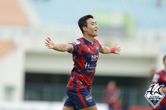 쐐기골을 넣은 강현묵. /사진=한국프로축구연맹 제공