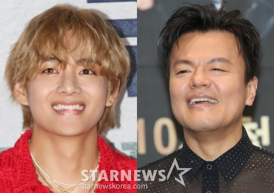 방탄소년단 뷔, 박진영 /사진=스타뉴스