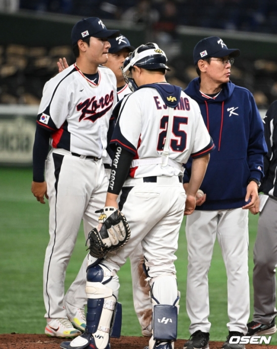 2023 WBC 당시 곽빈(맨 왼쪽).