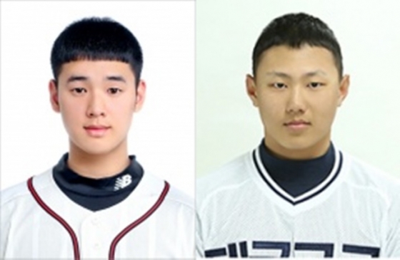 &#039;2023 퓨처스 스타대상&#039;의 스타상(야구 투수) 후보인 덕수고 2학년 좌완 정현우(왼쪽)-대구고 2학년 좌완 배찬승. /사진=대한야구소프트볼협회 제공 