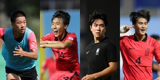 (왼쪽부터) 강주혁, 김현민, 백인우, 강민우. /사진=대한축구협회 제공