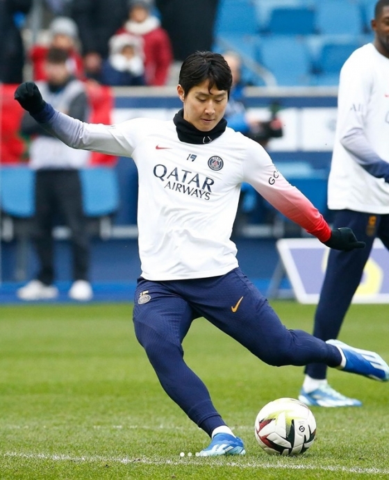 훈련에 집중하는 이강인. /사진=PSG SNS