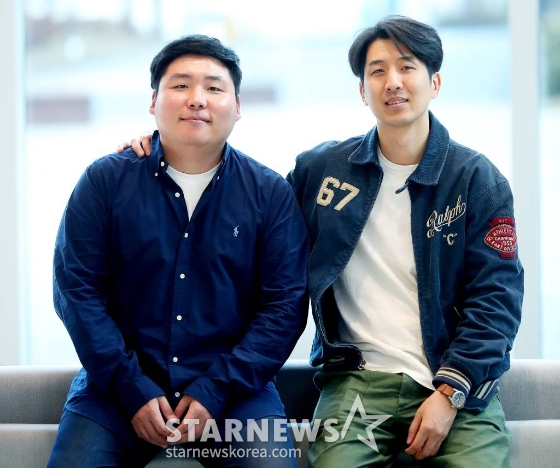tvN 예능 &#039;콩 심은 데 콩 나고 팥 심은 데 팥 난다&#039;의 노광수 작가(사진 왼쪽), 하무성 PD/사진=김창현 기자 chmt@