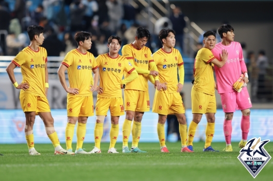 광주FC 선수들. /사진=한국프로축구연맹