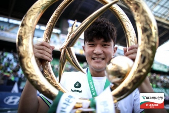 전북현대 시절 김민재. /사진=한국프로축구연맹 제공