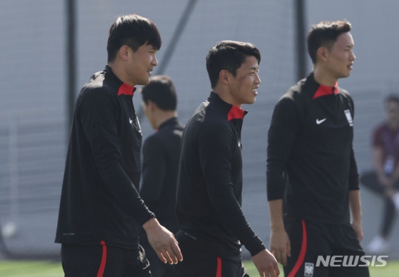 (왼쪽부터) 김민재, 황희찬, 정승현. /사진=뉴시스