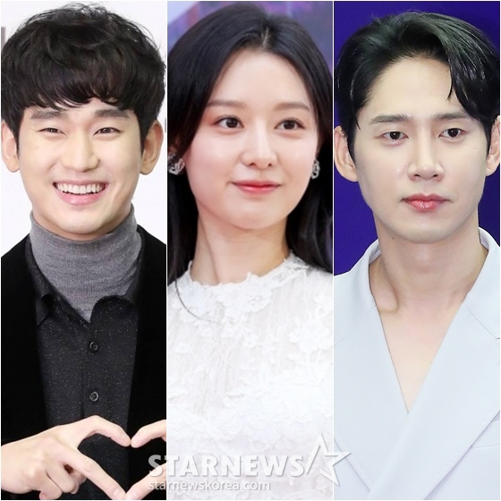 김수현(왼쪽부터), 김지원, 박성훈 /사진=스타뉴스 