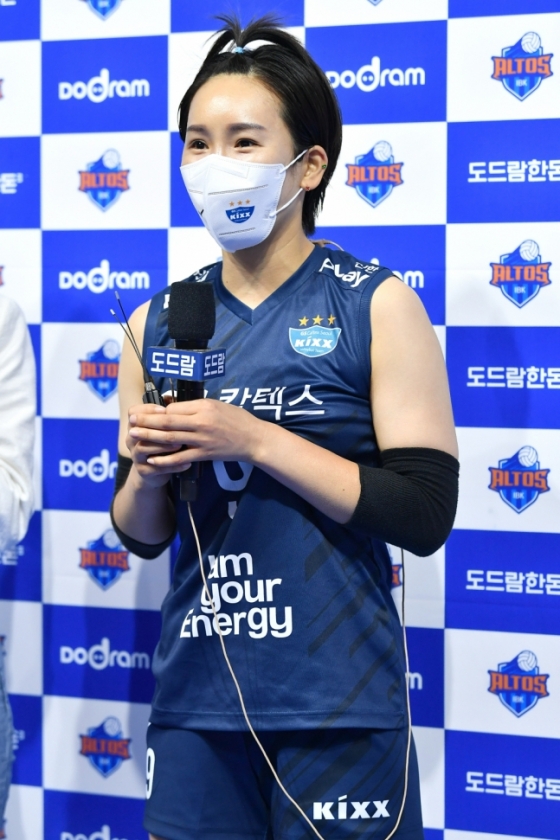 광주 페퍼저축은행에서 계약 해지된 오지영. /사진=KOVO