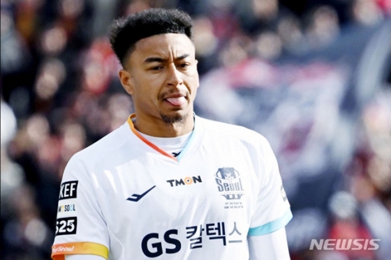 제시 린가드가 2일 열린 광주FC 경기 도중 아쉬운 표정을 짓고 있다. /사진=뉴시스 제공