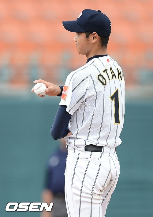 2012년 한국에서 열린 세계청소년야구선수권대회에 출전한 오타니 쇼헤이.