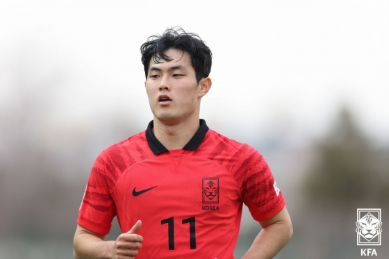 U-23 한국 축구대표팀 공격수 강성진. /사진=대한축구협회