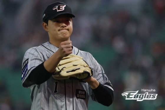 문동주도 28일 SSG전 승리 투수가 됐다. /사진=한화 이글스