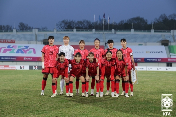 8일 대한민국의 필리핀전 베스트 11. 흰색 유니폼을 입고 있는 최예슬. /사진제공=대한축구협회(KFA)