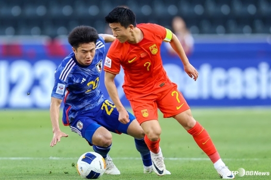 일본과 중국의 U-23 아시안컵 조별리그 첫 경기 중. /AFPBBNews=뉴스1