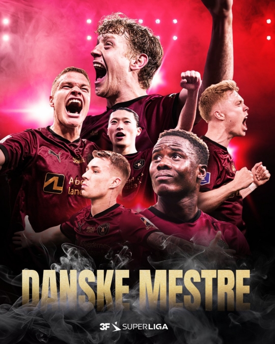 미트윌란 덴마크 수페르리가 우승 포스터. /사진=미트윌란 공식 사회관계망서비스(SNS)
