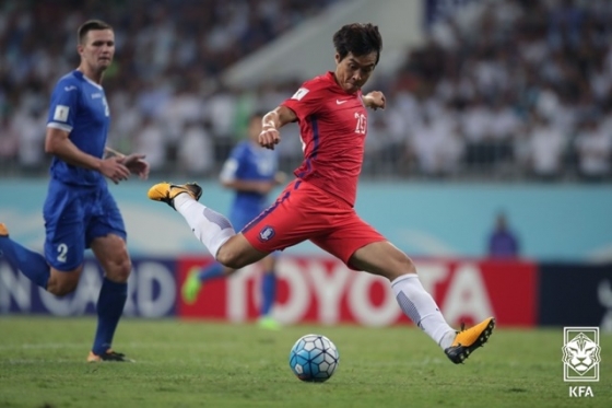 대표팀 시절 이동국. /사진=대한축구협회 제공