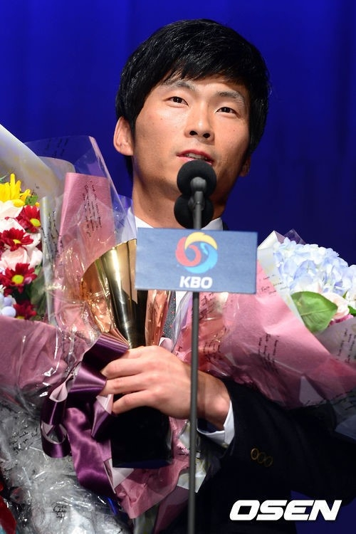 2013년 NC 김종호가 도루상 수상 후 소감을 밝히고 있다. 