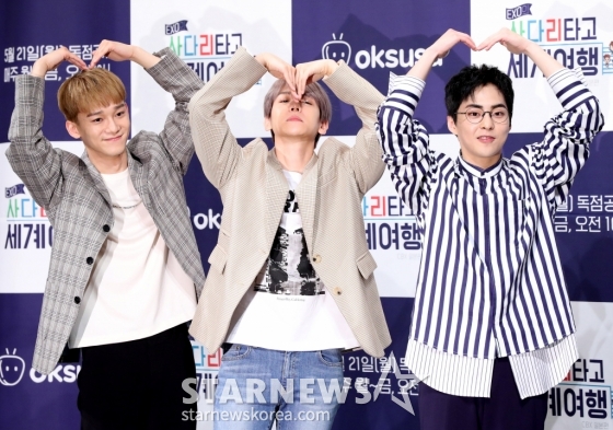 엑소 첸, 백현, 시우민  /사진=홍봉진기자 honggga@